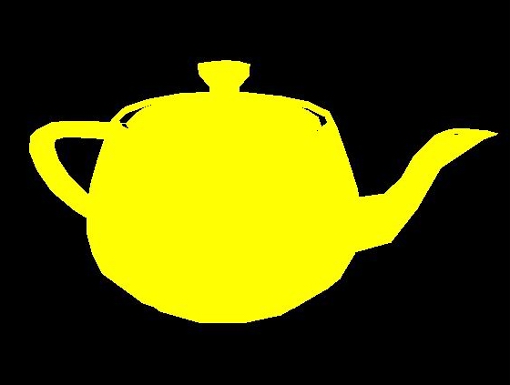 teapot with scan-fill rendering