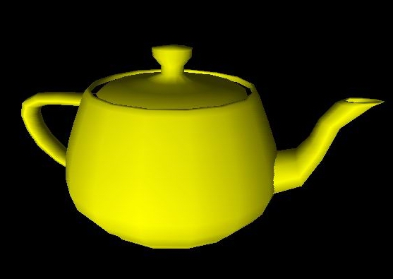 teapot with gouraud shaded rendering